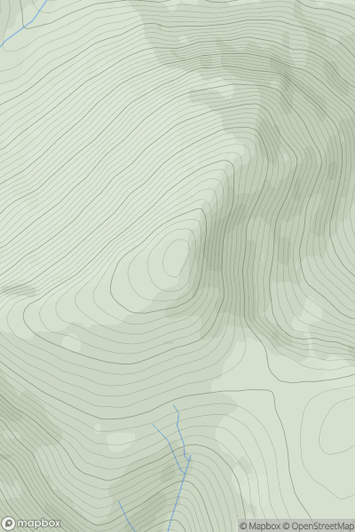 Thumbnail image for Stob a' Choire Odhair [Glen Etive to Glen Lochy] showing contour plot for surrounding peak